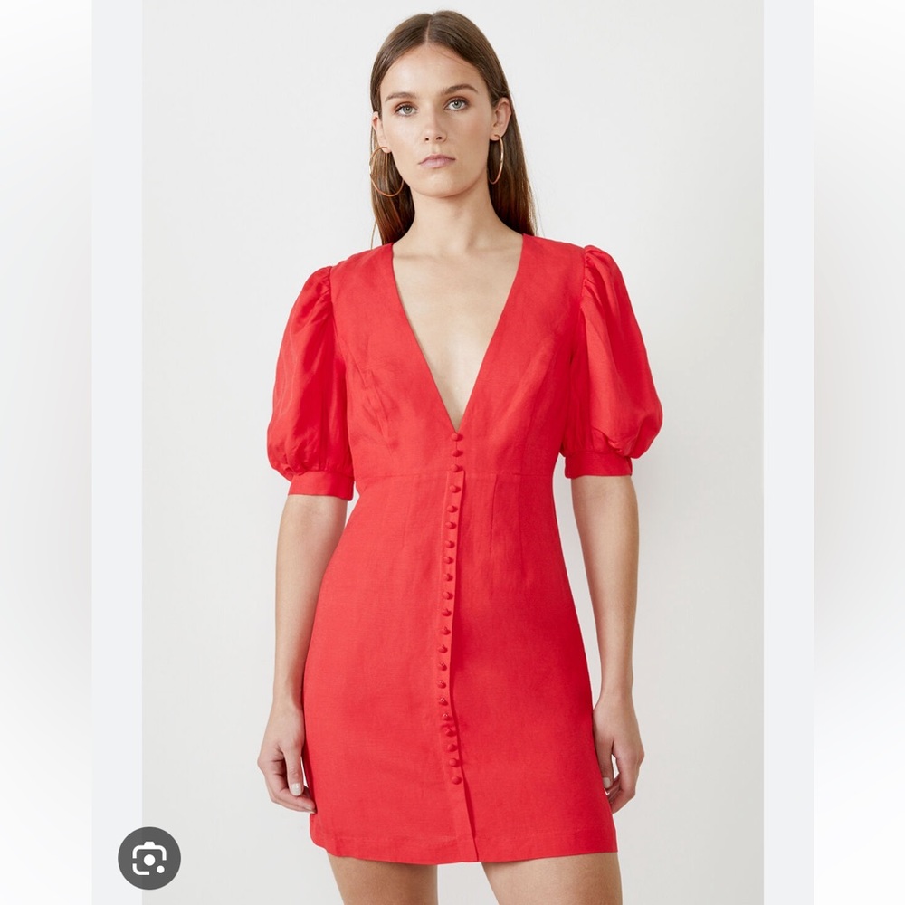 NWT Bardot Talullah Mini Dress in Fire Red Size XS